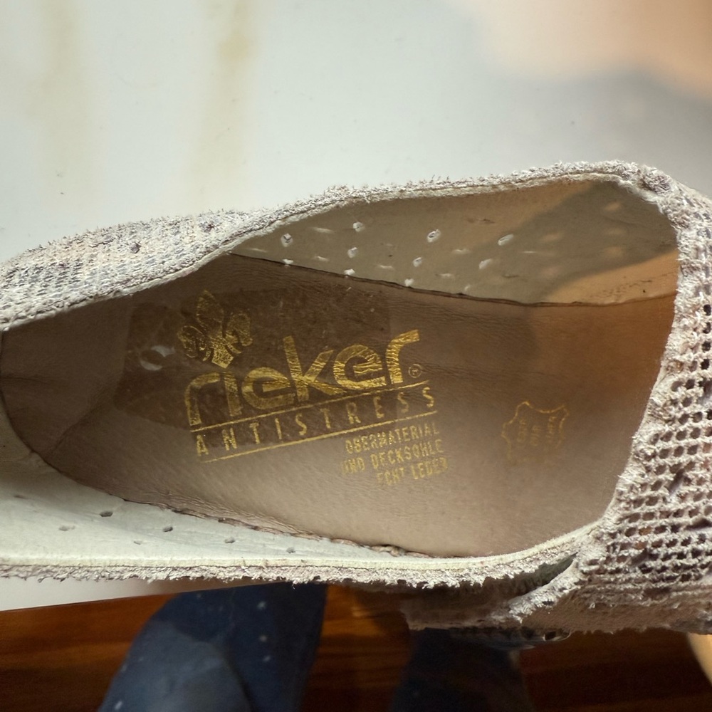 Rieker Metallic Gray Mary Jane Flats - Picture 2 of 7